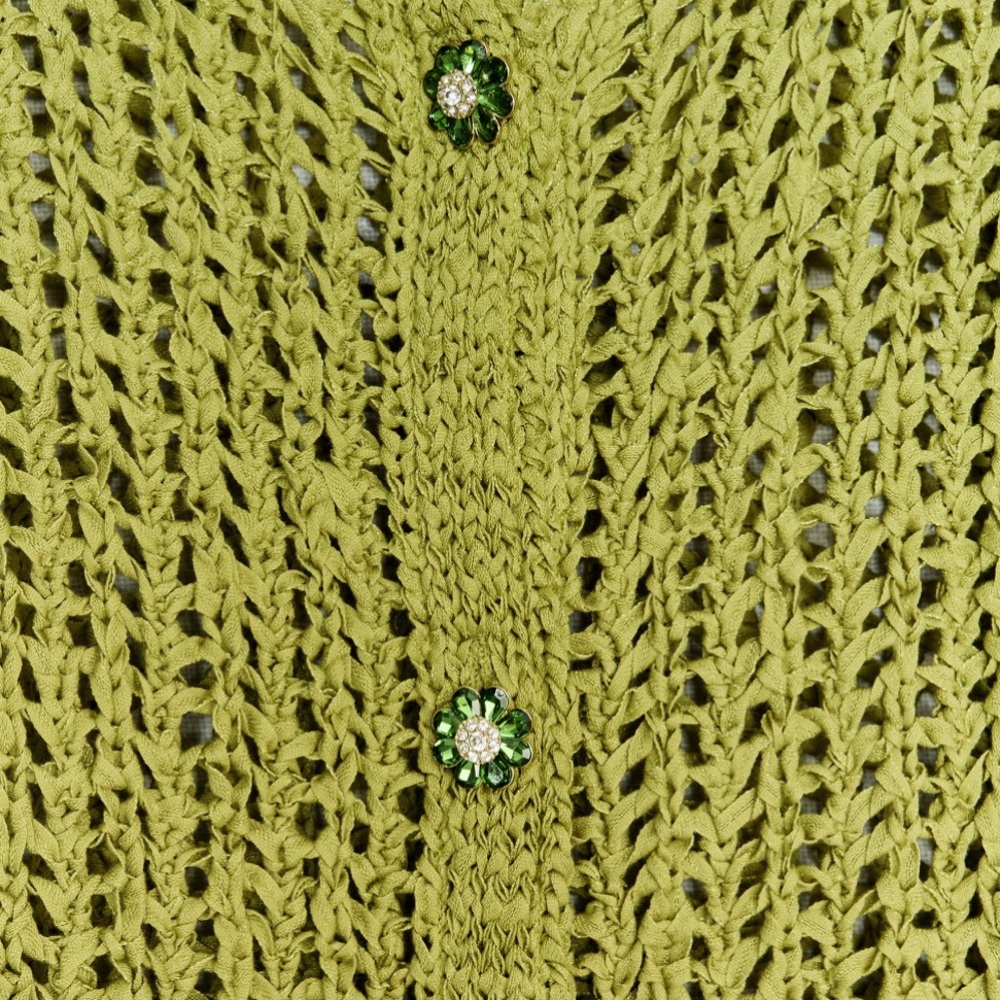 Zara NWT ribbon knit cardigan green - Picture 3 of 6